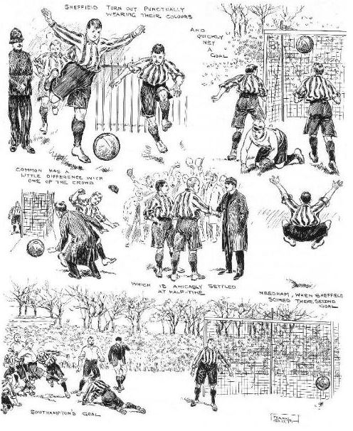 FA Cup Final 1902: Sheffield United V Southampton Cartoon