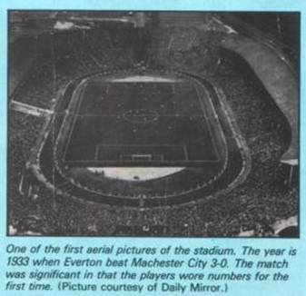 aerial picture of stadium - 1933 everton vs manchester city fa cup final