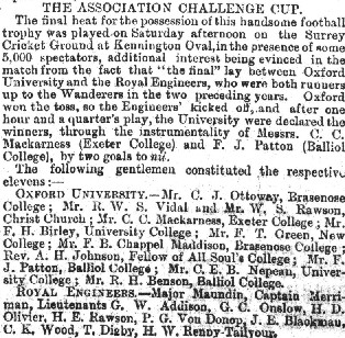 fa cup 1874 report