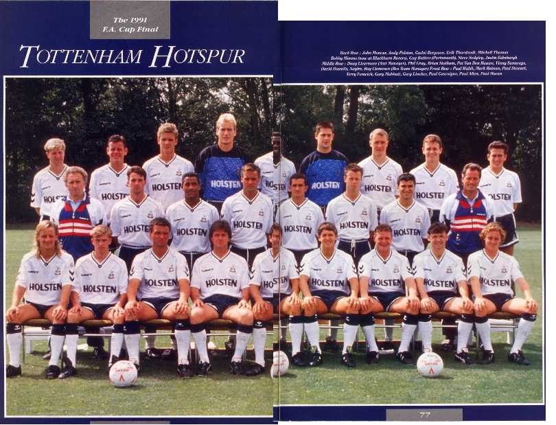 FA Cup Final 1991: Tottenham Team