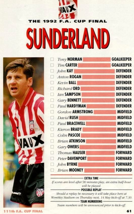sunderland team 1992